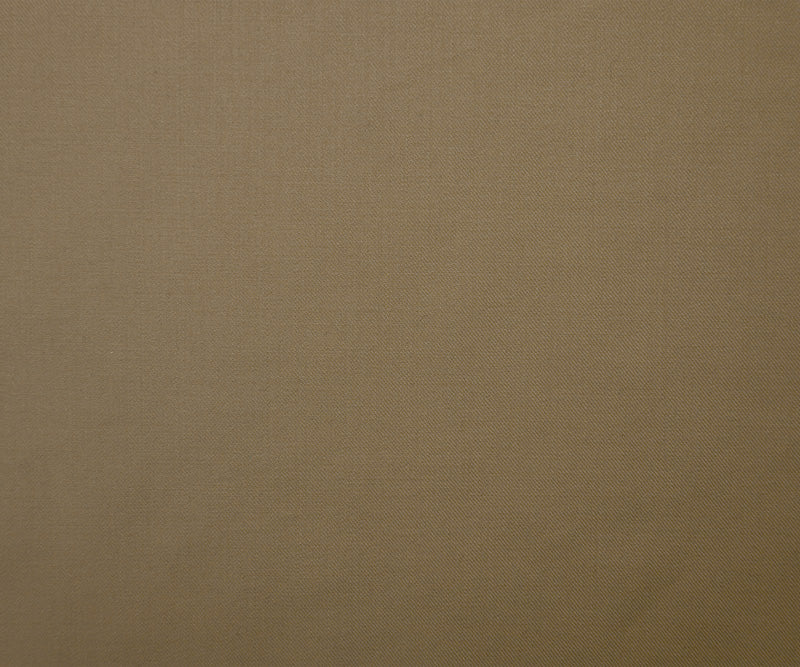 Tan Beige Wool Poly Stretch Solid Twill Woven Suiting Fabric