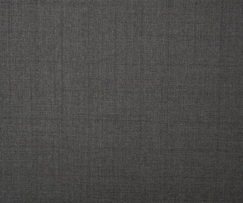 Gray-Green Poly Wool Check Woven Shirting Fabric