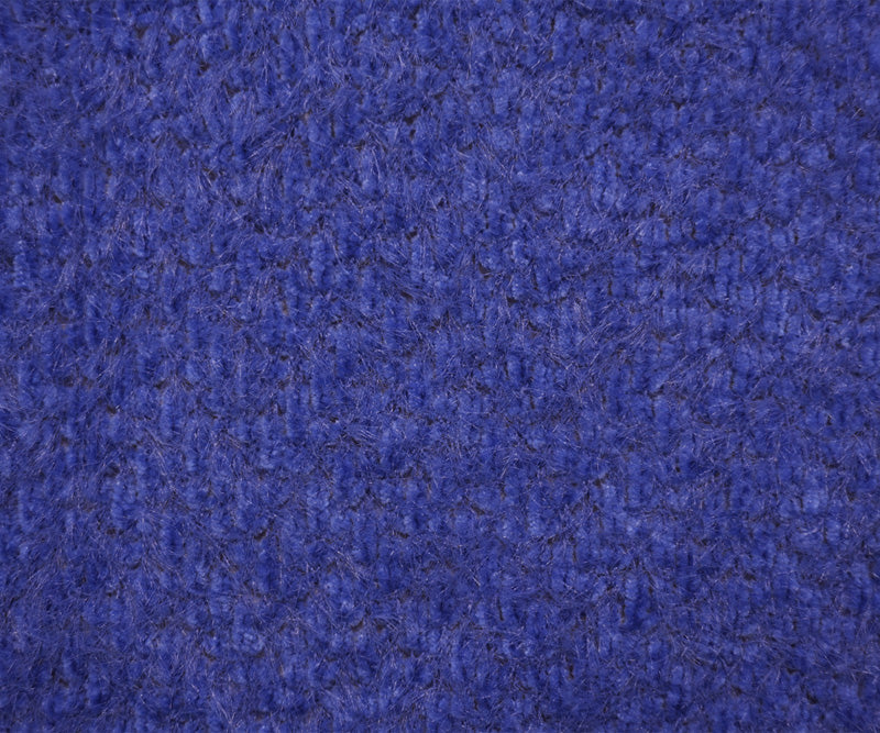 Blue Poly Solid Chenille Sweater Knit Fabric