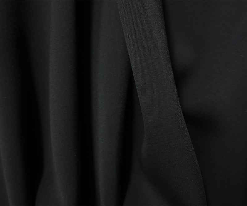 Black Solid Stretch Neoprene Scuba Double Knit Fabric