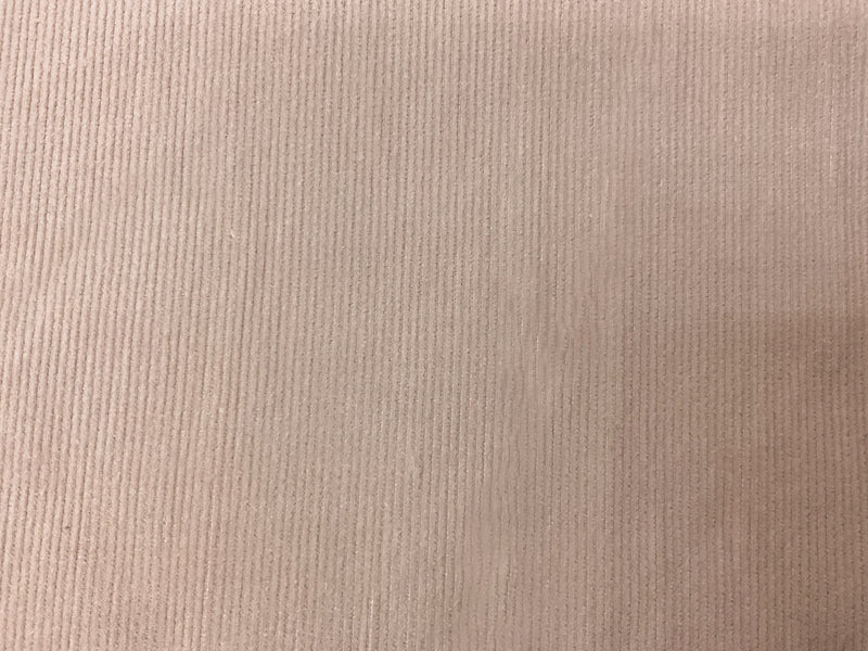Beige Cotton Spandex Stretch Solid Pinwale Corduroy Woven Fabric