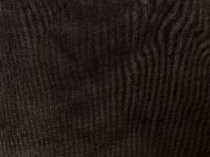Brown Cotton Spandex Stretch Solid Pinwale Corduroy Woven Fabric