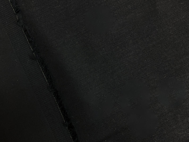 Black Cotton Solid Twill Sateen Woven Fabric