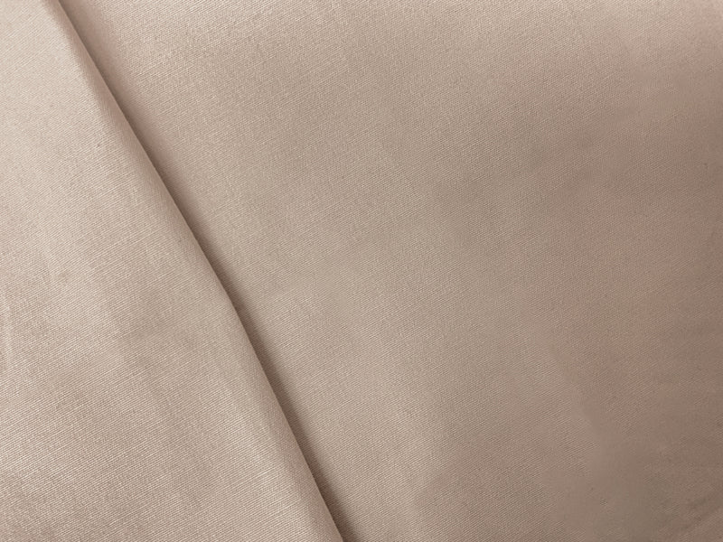 Beige Cotton Spandex Stretch Solid Chino Twill Woven Fabric