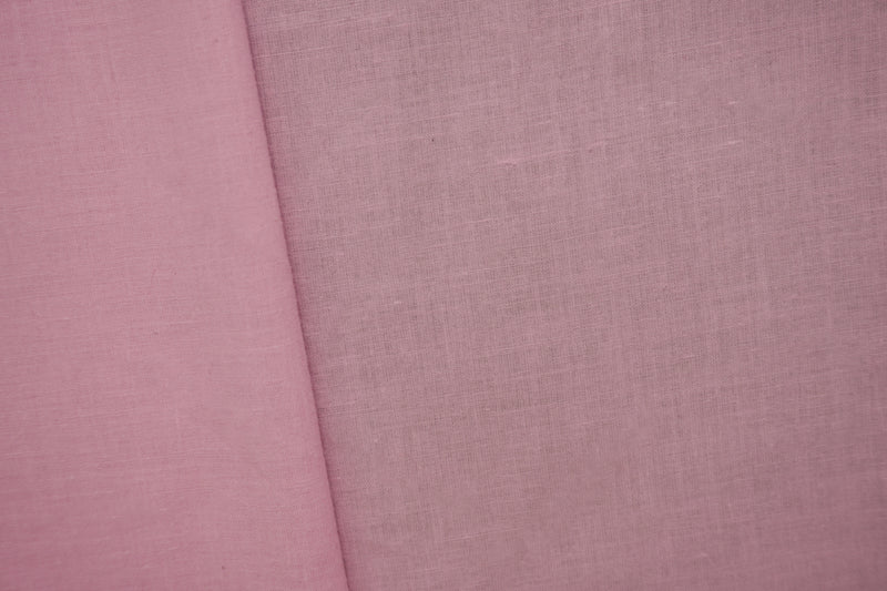 Pink Cotton Solid Printed Voile Woven Fabric