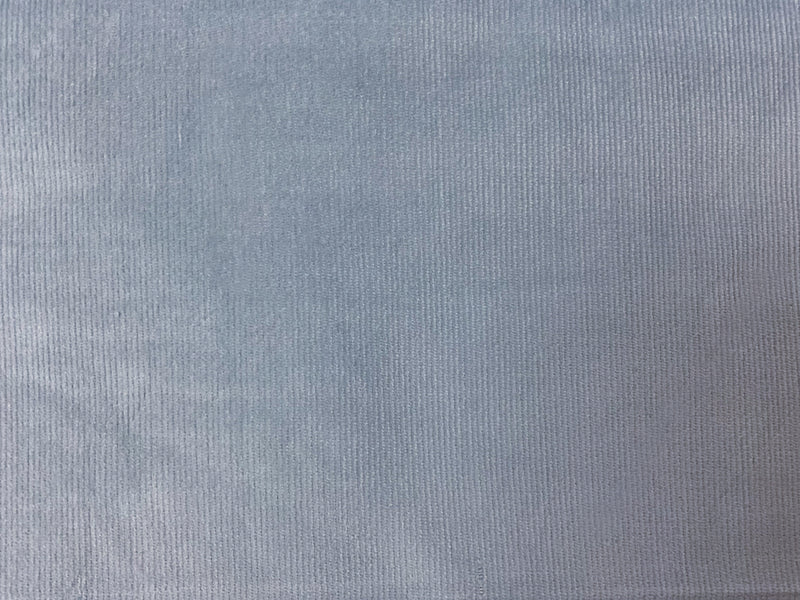 Blue Cotton Spandex Stretch Solid Pinwale Corduroy Woven Fabric