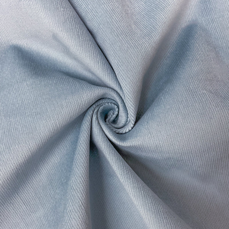 Blue Cotton Spandex Stretch Solid Pinwale Corduroy Woven Fabric