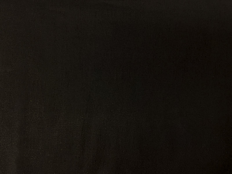Black Cotton Spandex Stretch Solid Broadcloth Woven Fabric