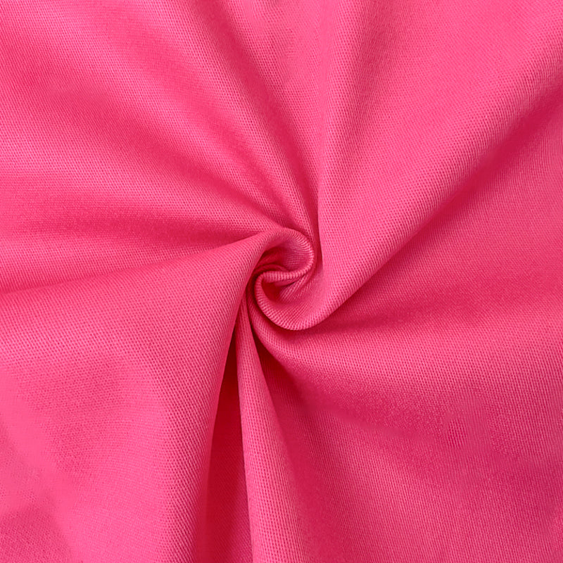Pink Cotton Spandex Stretch Solid Chino Twill Woven Fabric