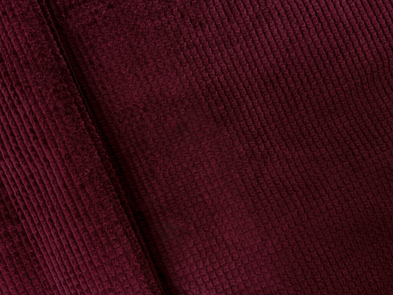 Deep Red Cotton Spandex Stretch Check Corduroy Woven Fabric
