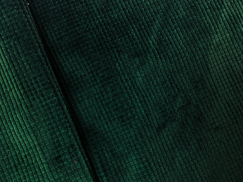 Green Cotton Spandex Stretch Check Corduroy Woven Fabric
