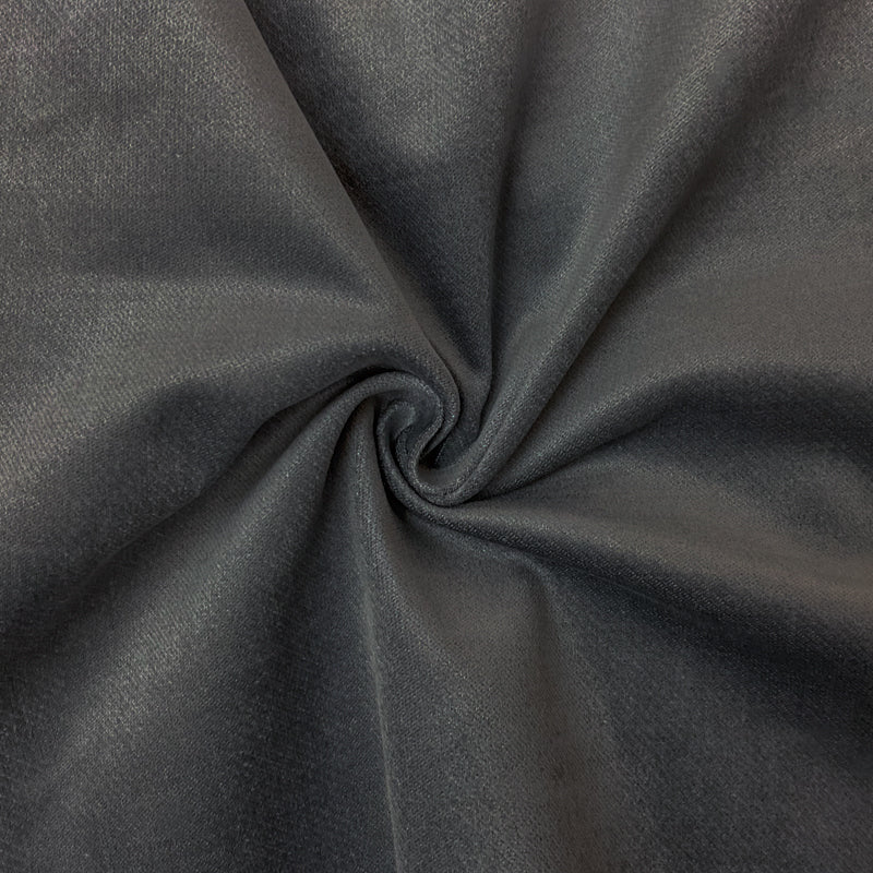 Gray Rayon Spandex Stretch Solid Velvet Woven Fabric