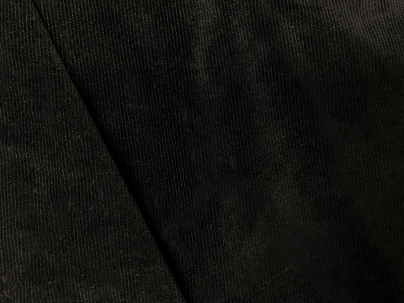 Black Cotton Twill Corduroy Woven Fabric