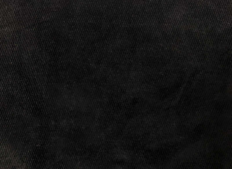 Black Cotton Twill Corduroy Woven Fabric