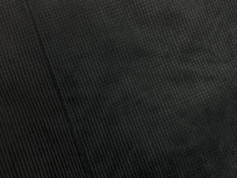 Black Cotton Spandex Stretch Check Corduroy Woven Fabric
