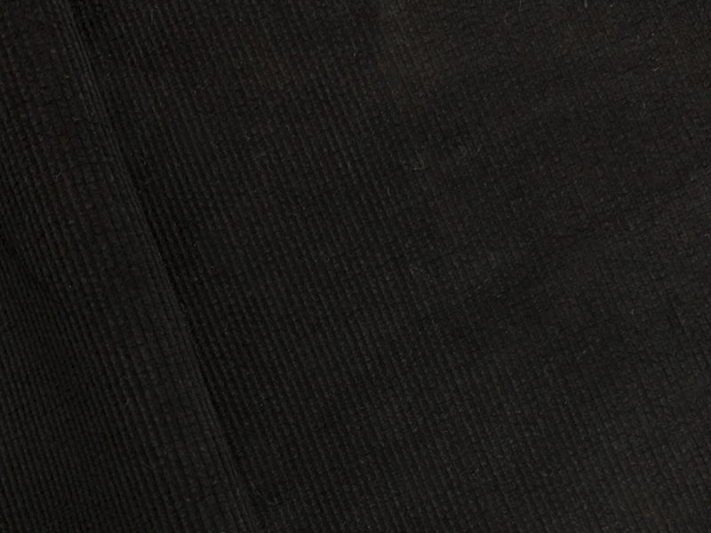 Black Cotton Spandex Stretch Solid Pinwale Corduroy Woven Fabric