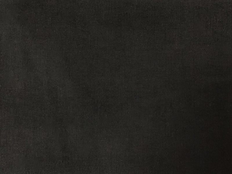 Black Cotton Spandex Stretch Solid Pinwale Corduroy Woven Fabric
