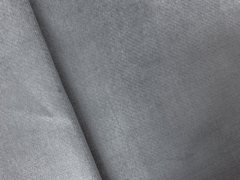 Gray Rayon Spandex Stretch Solid Velvet Woven Fabric