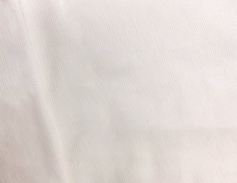 Ivory Cotton Spandex Stretch Solid Pinwale Corduroy Woven Fabric
