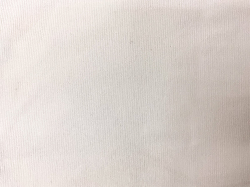 Ivory Cotton Spandex Stretch Solid Pinwale Corduroy Woven Fabric