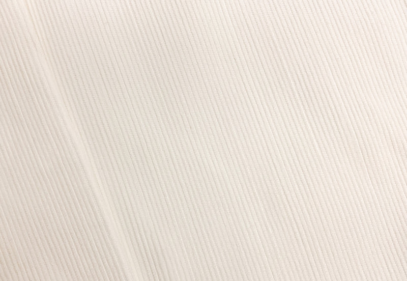Ivory Cotton Solid Medium Wale Corduroy Woven Fabric