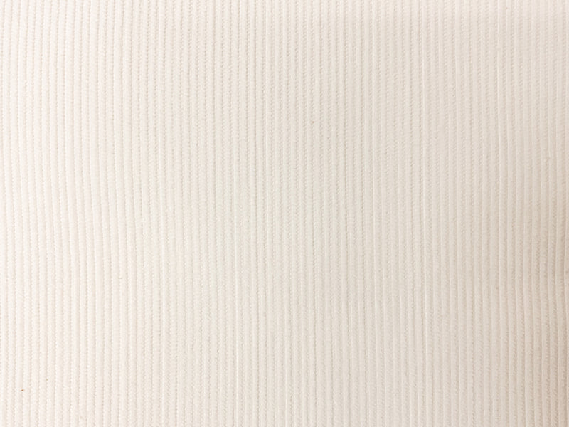 Ivory Cotton Solid Medium Wale Corduroy Woven Fabric