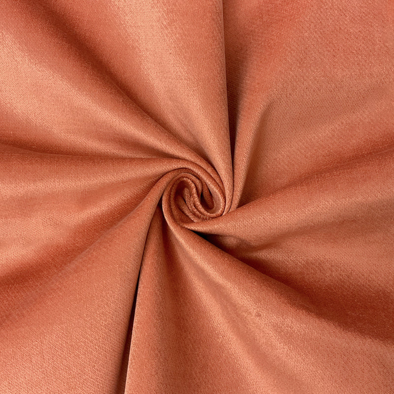Orange Rayon Spandex Stretch Solid Velvet Woven Fabric