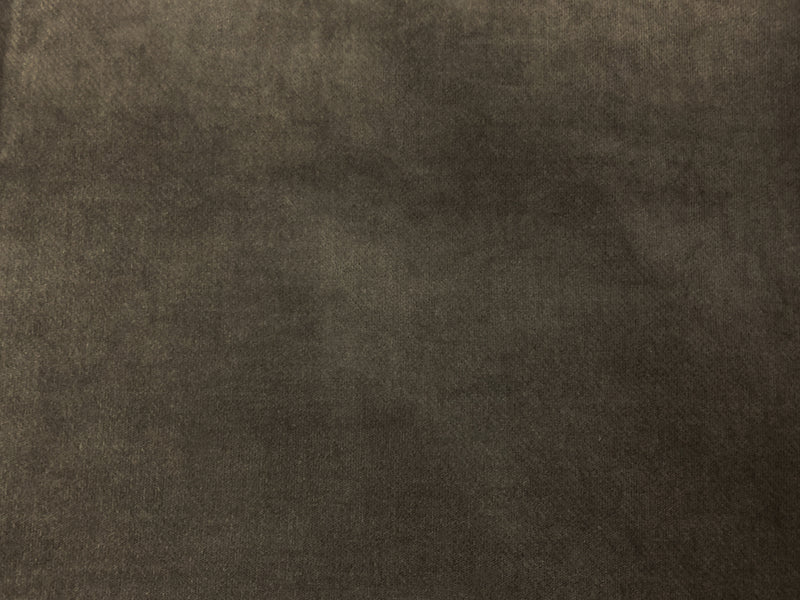 Taupe Brown Cotton Spandex Stretch Solid Velveteen Woven Fabric