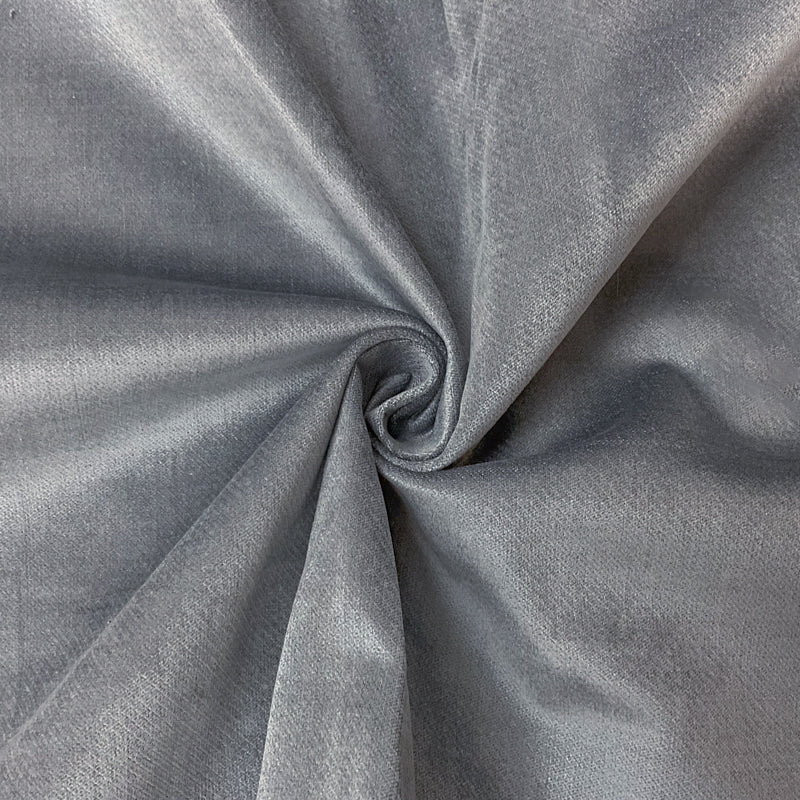 Gray Rayon Spandex Stretch Solid Velvet Woven Fabric