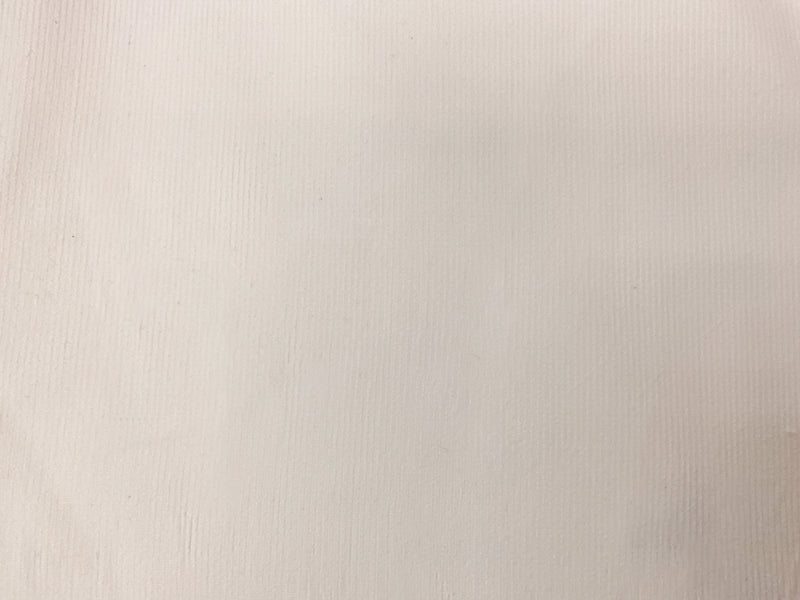 White Cotton Spandex Stretch Solid Pinwale Corduroy Woven Fabric