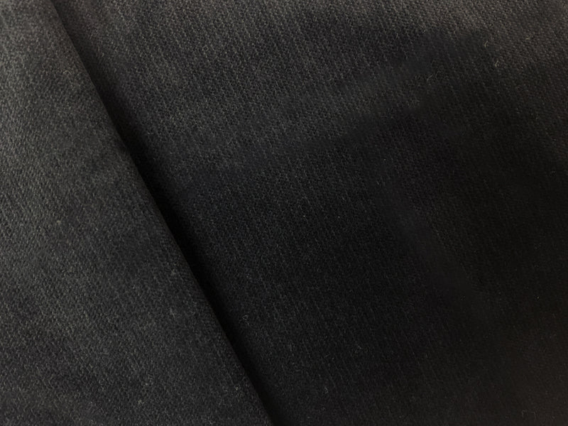 Black Cotton Stretch Solid Pinwale Corduroy Woven Fabric
