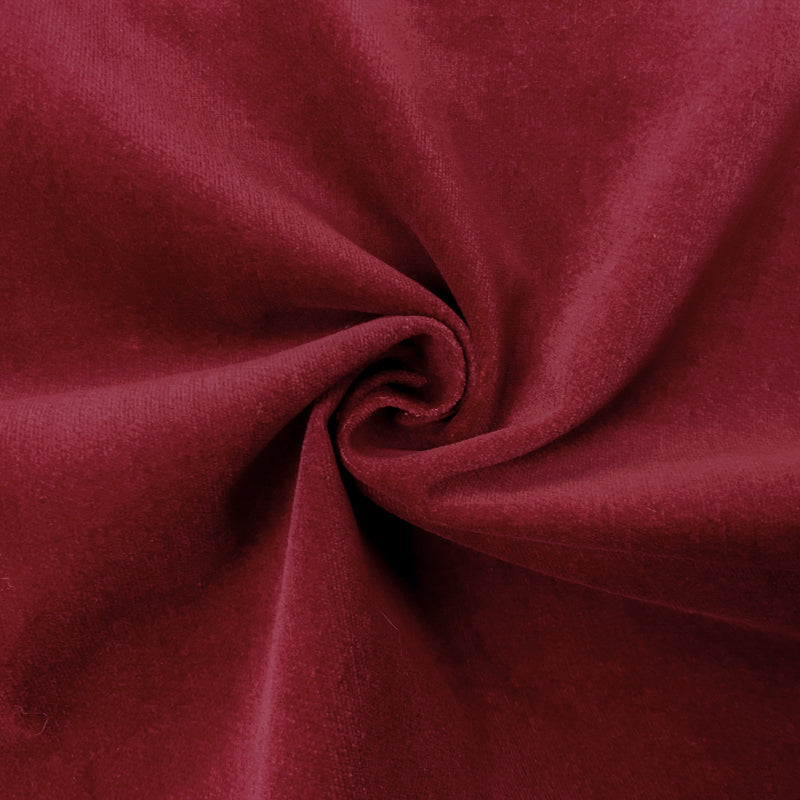 Red Cotton Solid Velveteen Woven Fabric