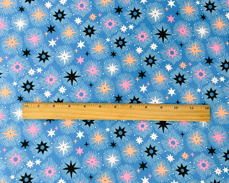 Blue Cotton Dashwood Studio Star Printed Quilting Woven Fabric
