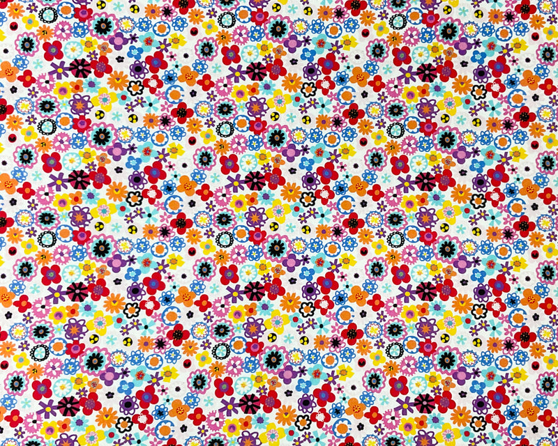 White Cotton Dashwood Studio Floral Printed Quilting Woven Fabric