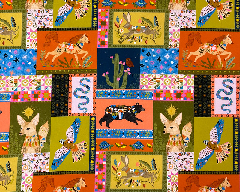 Orange Cotton Dashwood Studio Desert Moon Quilting Woven Fabric