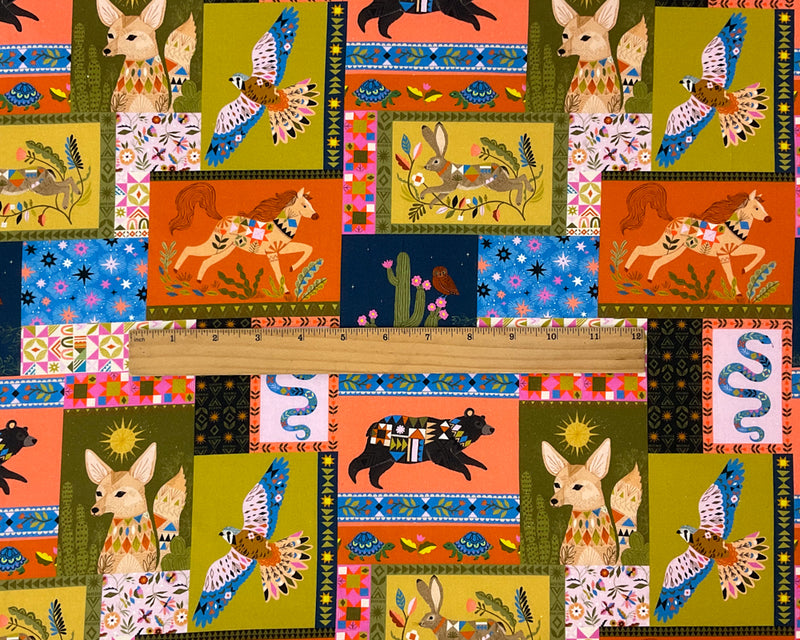 Orange Cotton Dashwood Studio Desert Moon Quilting Woven Fabric