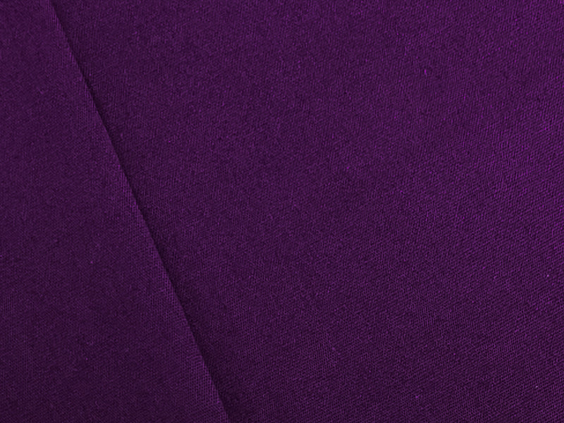 Deep Purple Cotton Spandex Stretch Solid Broadcloth Woven Fabric