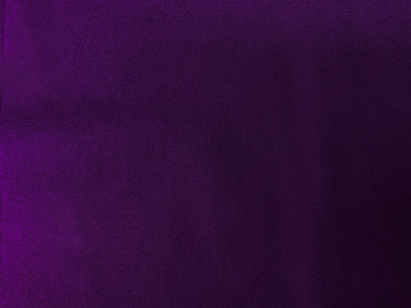 Deep Purple Cotton Spandex Stretch Solid Broadcloth Woven Fabric
