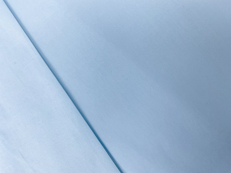 Light Blue Cotton Spandex Stretch Solid Broadcloth Woven Fabric
