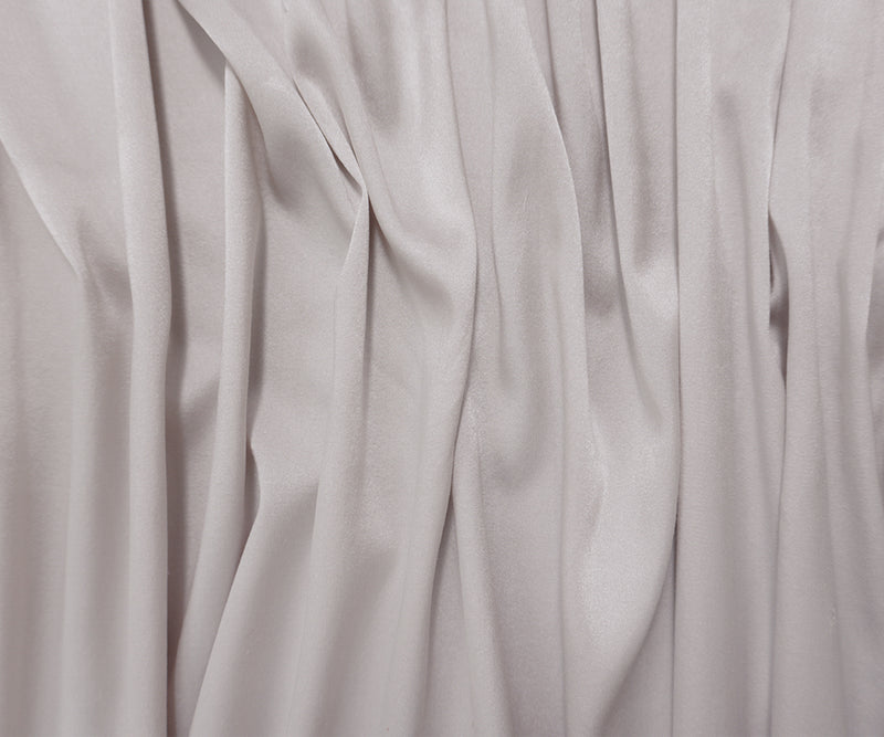 Light Gray Silk Spandex Solid Stretch Satin Woven Fabric