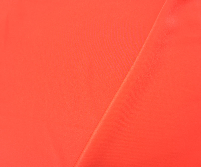 Orange Silk Solid Crepe De Chine Woven Fabric