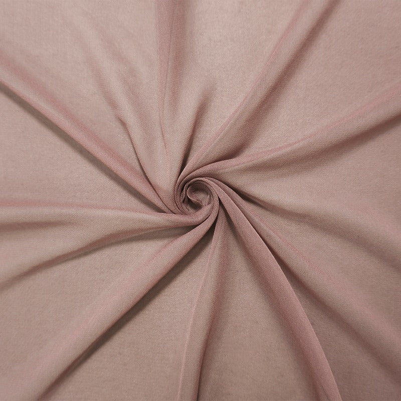 Mauve Purple Silk Solid Chiffon Woven Fabric