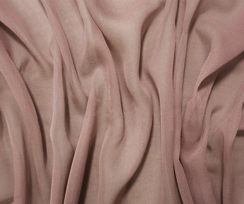 Mauve Purple Silk Solid Chiffon Woven Fabric