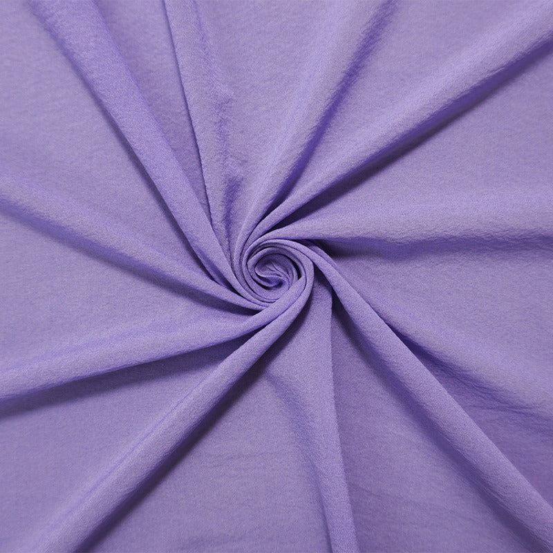 Purple Silk Solid Chiffon Woven Fabric