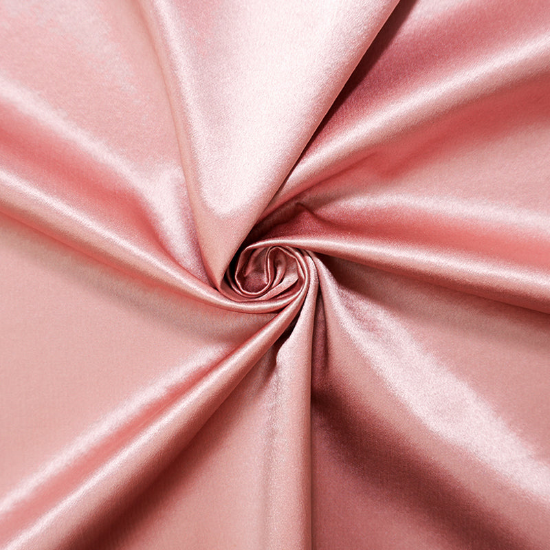 Pink Silk Solid Satin Woven Fabric
