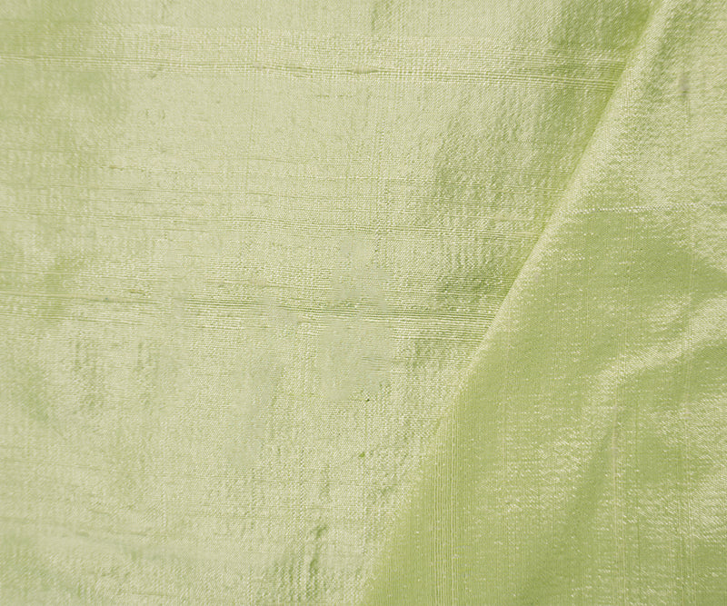 Light Green Silk Slub Iridescent Dupioni Woven Fabric