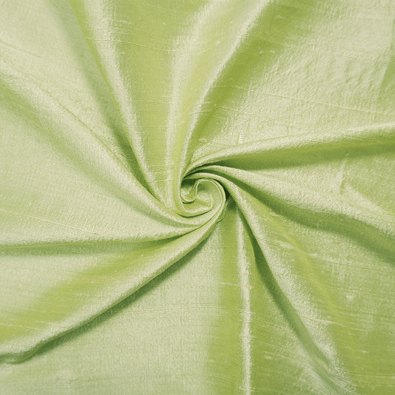 Light Green Silk Slub Iridescent Dupioni Woven Fabric