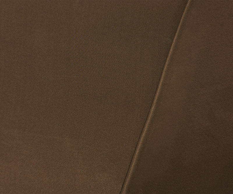 Brown Silk Solid Crepe De Chine Woven Fabric