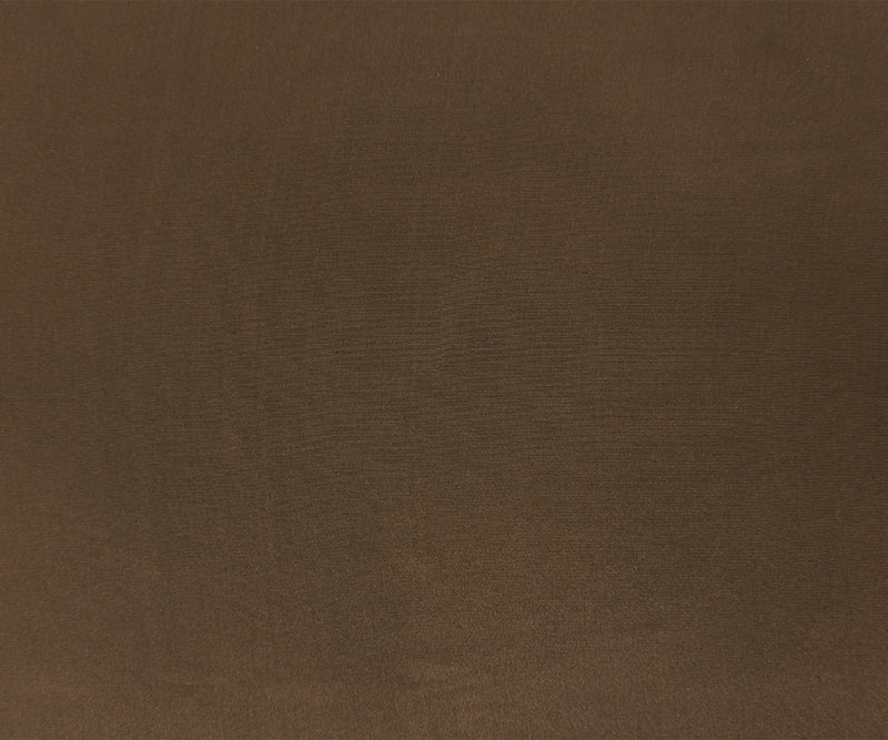 Brown Silk Solid Crepe De Chine Woven Fabric