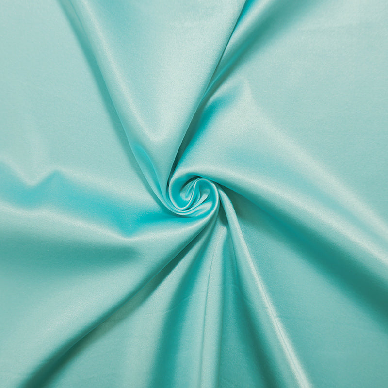 Blue Silk Solid Satin Woven Fabric